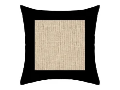 Cojín de algodón lavado 40x40 cm YUTE negro