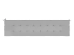 Cojín de banco de jardín tela Oxford gris 200x50x3 cm ES202718