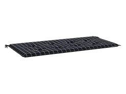 Cojín de banco de jardín tela Oxford a cuadros negro 120x50x3cm ES392487