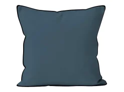 Cojín de microfibra lavado 60x60x cm BOHEME pato azul