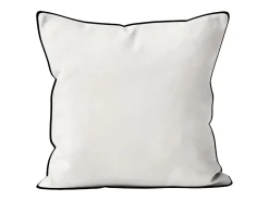 Cojín de microfibra lavado 60x60 cm BOHEME blanco