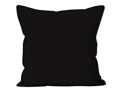 Cojín de microfibra lavado 40x40 cm BOHEME negro
