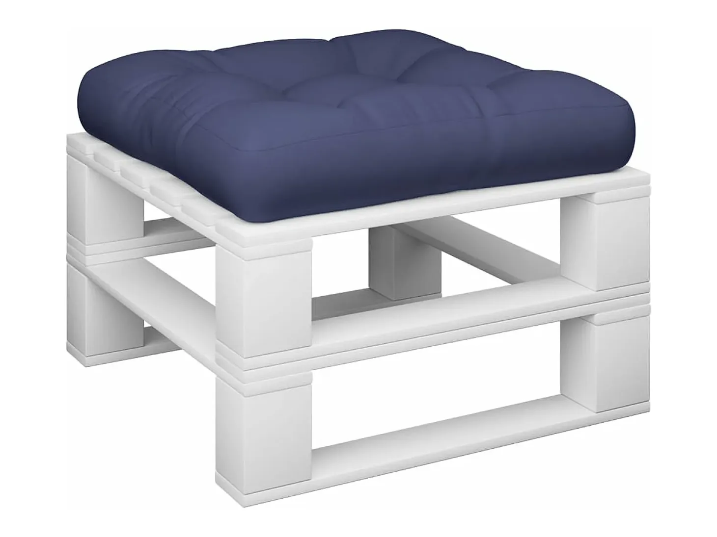 Cojín de muebles de palets tela Oxford azul marino 58x58x10 cm