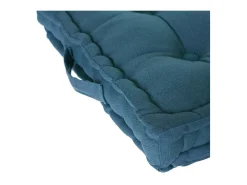 Cojín de Suelo de Algodón Azul 40x40cm "Dorian" Suave y Confortable