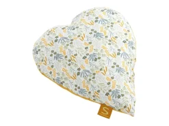 Cojín decorativo de algodón amarillo 30x30cm