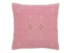 Cojín diamantes+flechas en algodón rosa 45x15x45 cm