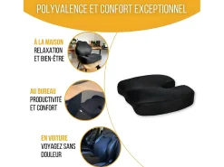 Cojín Ergonómico en Forma de U para el Cóccix - 45x35x7 - COJÍN GLÚTEO