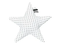 Cojín estrella algodón blanco 30x8cm