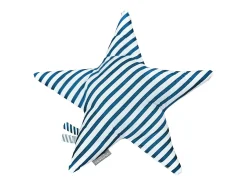 Cojín estrella de algodón blanco