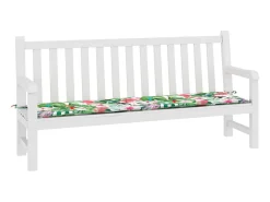 Cojín para banco de jardín tela multicolor 200x50x3 cm ES309126