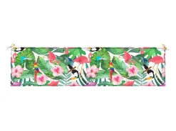 Cojín para banco de jardín tela multicolor 200x50x3 cm ES309126