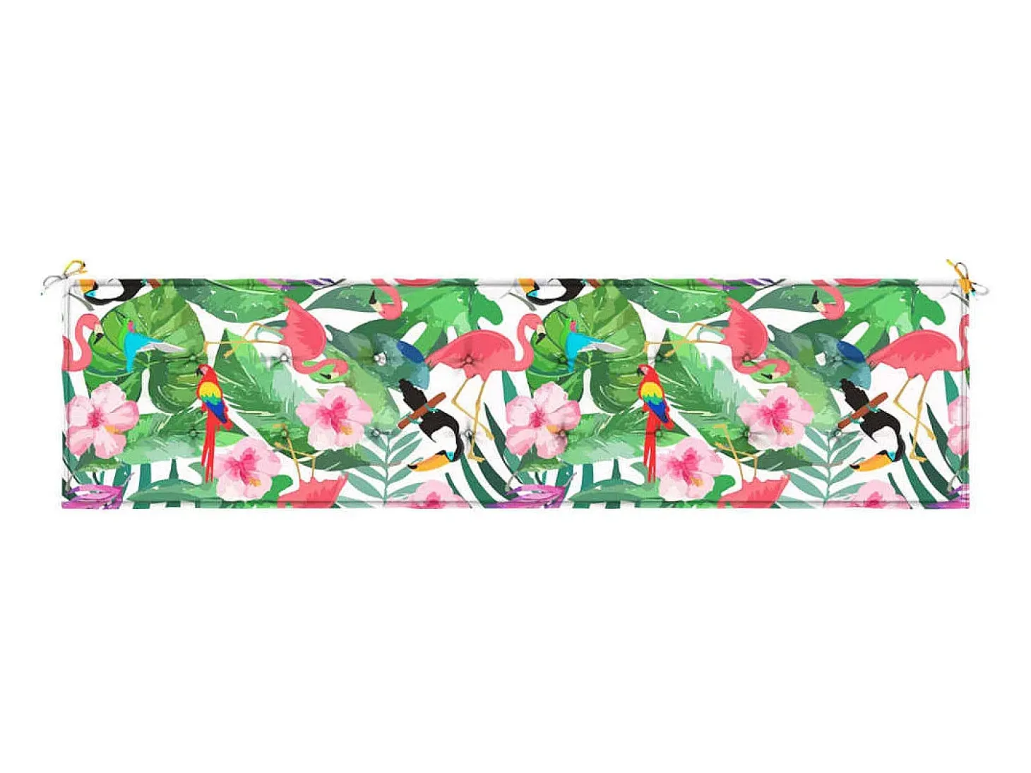 Cojín para banco de jardín tela multicolor 200x50x3 cm ES309126