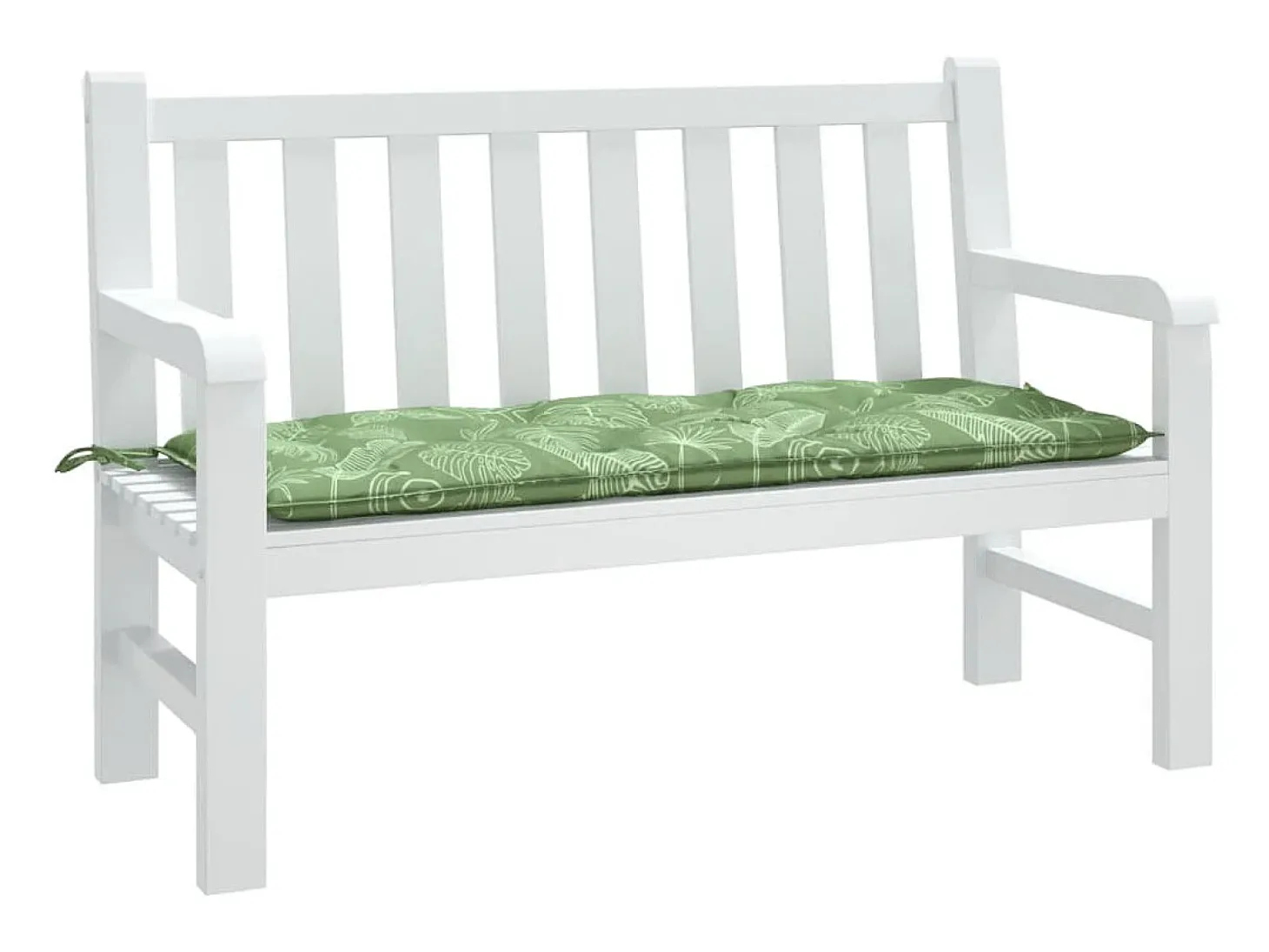 Cojín para banco de jardín tela estampado de hojas 120x50x7 cm ES338049