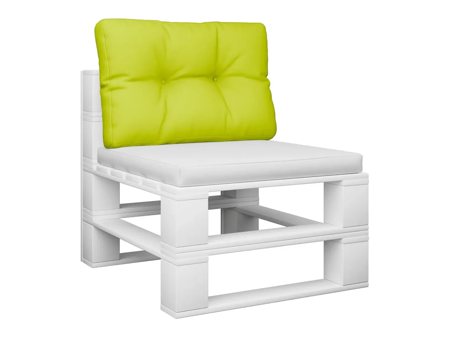 Cojín para palets de tela verde claro 50x40x12 cm ES549216