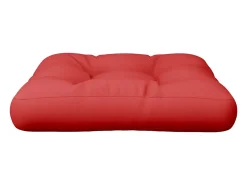 Cojín para palets de tela rojo 58x58x10 cm