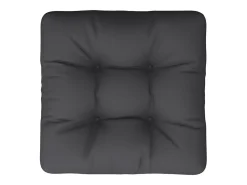 Cojín para palets tela negro 50x50x12 cm