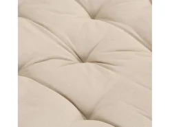 Cojín para palés algodón beige 120x40x7 cm