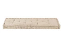 Cojín para palés algodón beige 120x40x7 cm