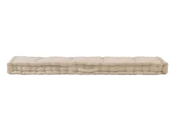 Cojín para palés algodón beige 120x40x7 cm