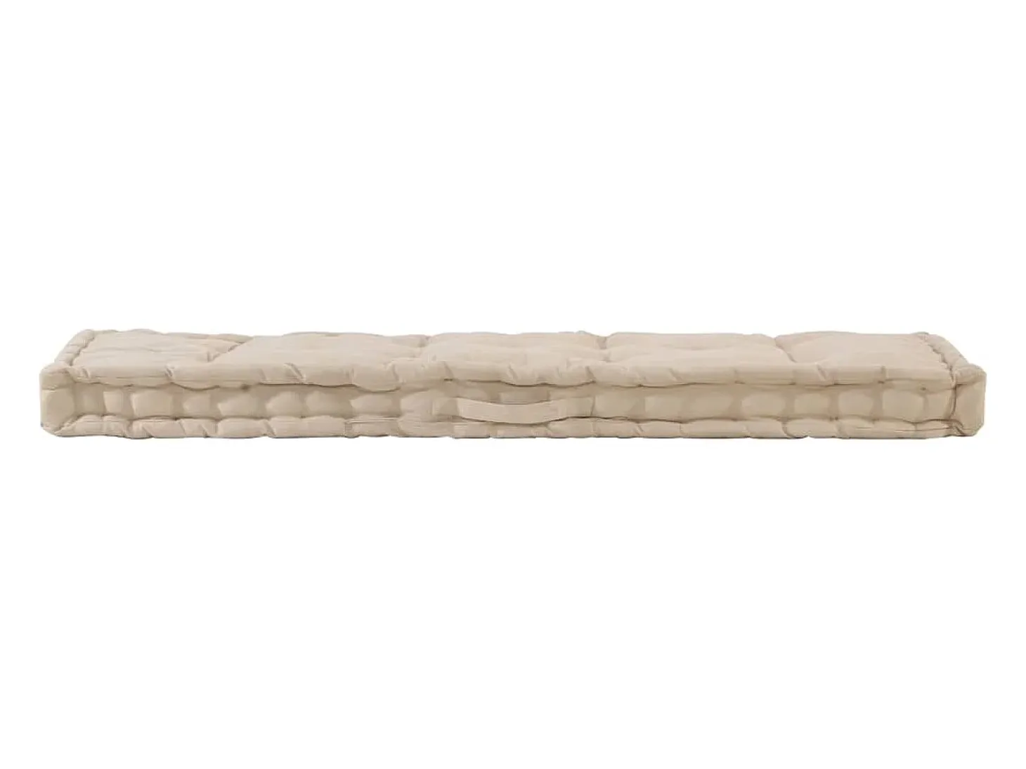 Cojín para palés algodón beige 120x40x7 cm ES484280