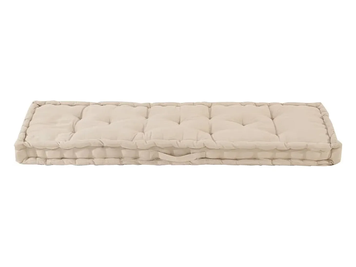 Cojín para palés algodón beige 120x40x7 cm ES484280