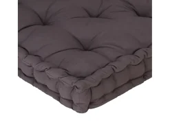 Cojín para palés algodón gris antracita 120x80x10 cm