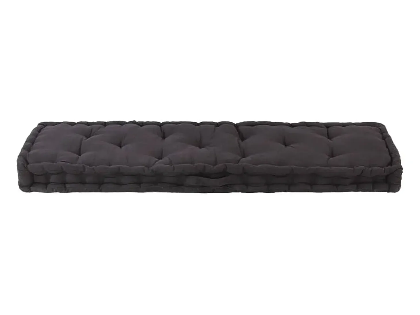 Cojín para palés algodón negro 120x40x7 cm ES745701