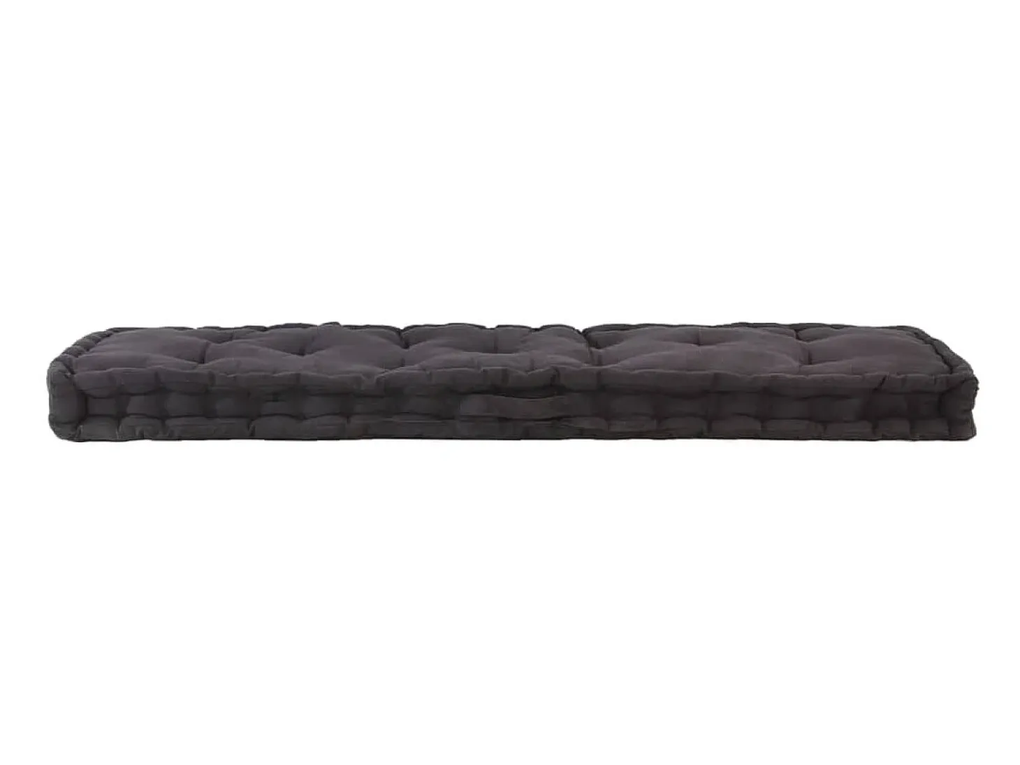 Cojín para palés algodón negro 120x40x7 cm ES745701