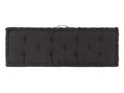 Cojín para palés algodón negro 120x40x7 cm ES745701