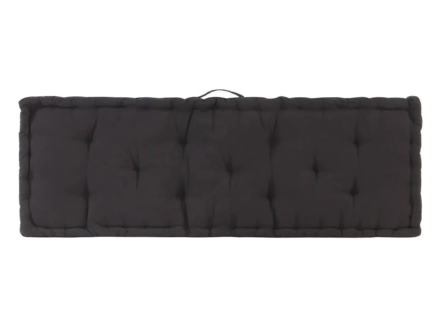 Cojín para palés algodón negro 120x40x7 cm ES745701