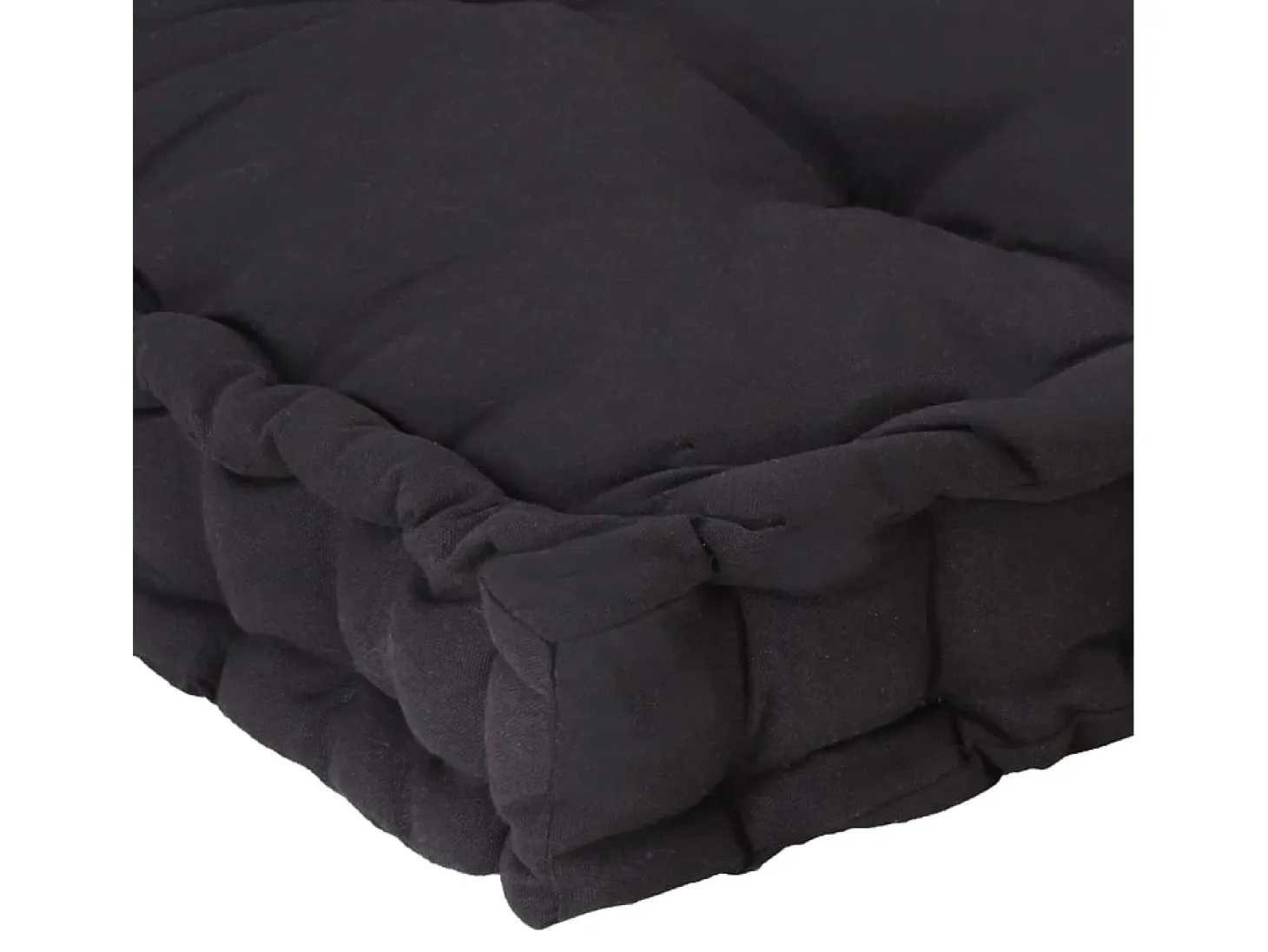 Cojín para palés algodón negro 120x40x7 cm ES745701