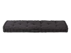 Cojín para palés algodón negro 120x40x7 cm