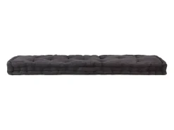 Cojín para palés algodón negro 120x40x7 cm