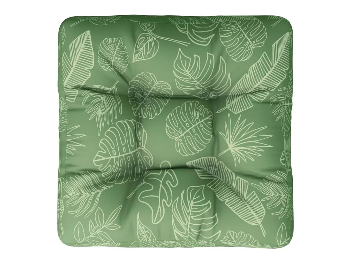 Cojín para palés tela estampado de hojas 60x60x12 cm ES157560