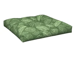 Cojín para palés tela estampado de hojas 80x80x12 cm ES989658