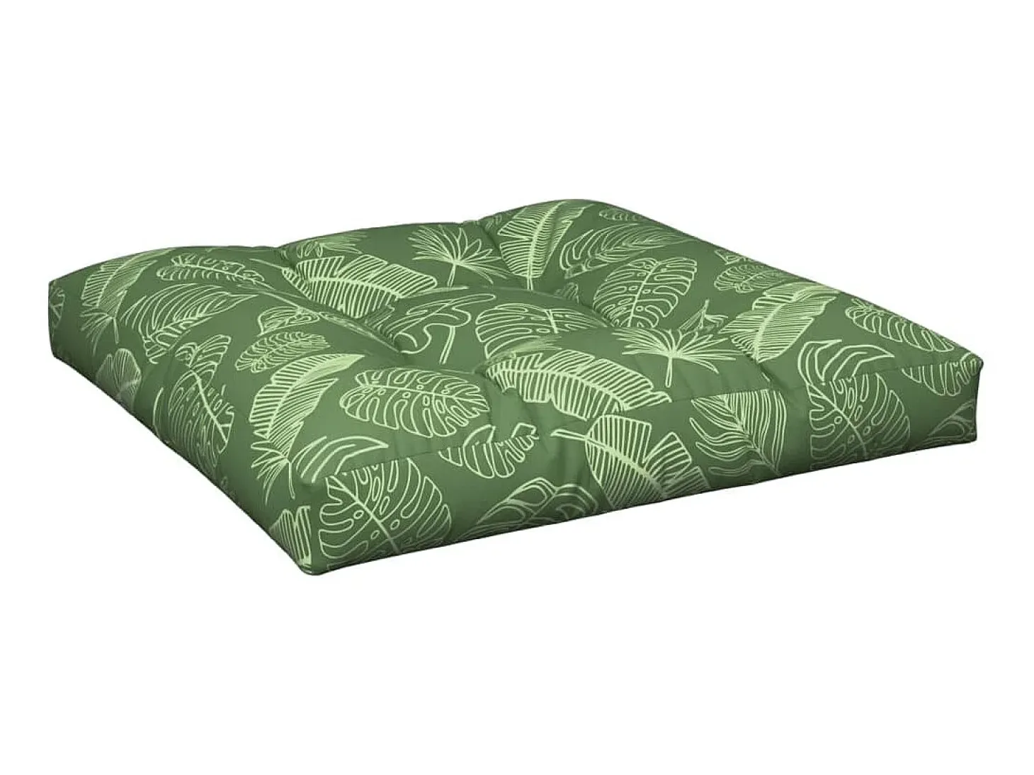 Cojín para palés tela estampado de hojas 80x80x12 cm ES989658