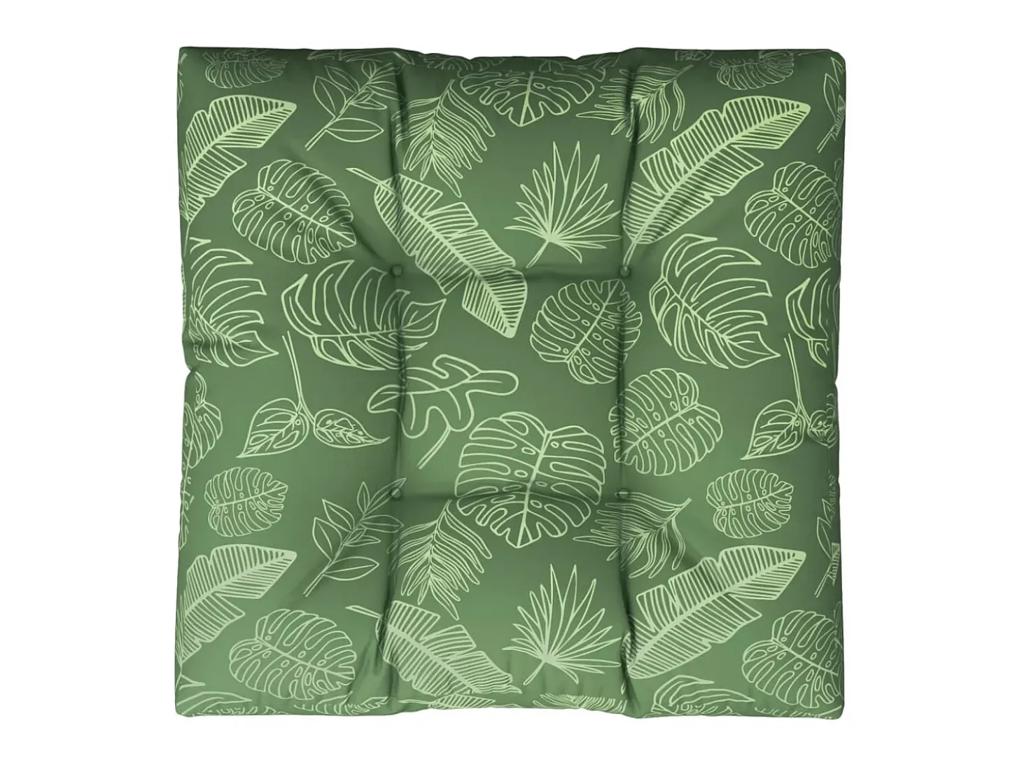 Cojín para palés tela estampado de hojas 80x80x12 cm ES989658