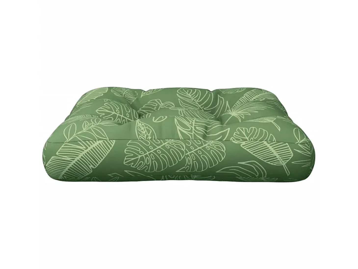 Cojín para palés tela Oxford estampado de hojas 58x58x10 cm ES758753