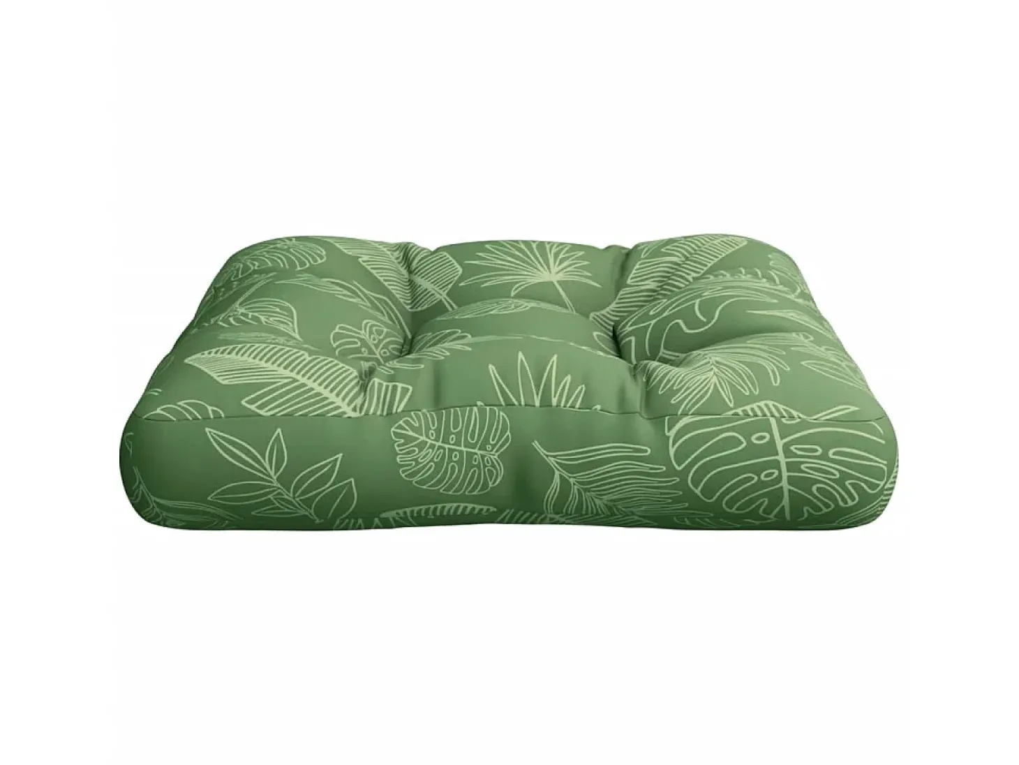 Cojín para palés tela Oxford estampado de hojas 58x58x10 cm ES758753