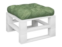 Cojín para palés tela Oxford estampado de hojas 58x58x10 cm ES758753
