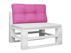 Cojín para palés tela rosa 80x40x12 cm ES710131