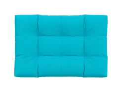 Cojín para palés tela turquesa 120x80x12 cm ES810603