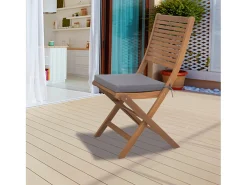 Cojín para Silla Chillvert Gandía Cuadrado 38x38x4,5 cm Gris Desenfundable