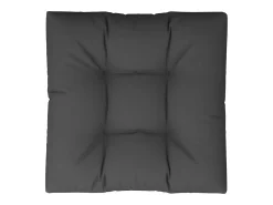 Cojín para sofá de palets de tela negro 70x70x12 cm