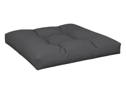 Cojín para sofá de palets de tela negro 70x70x12 cm