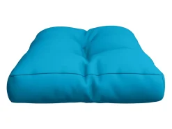 Cojín para sofá de palets de tela azul claro 70x40x12 cm