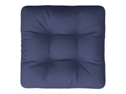Cojín para sofá de palets de tela azul marino 60x60x12 cm