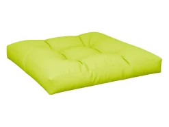 Cojín para sofá de palets de tela verde claro 80x80x12 cm