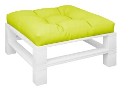 Cojín para sofá de palets de tela verde claro 80x80x12 cm