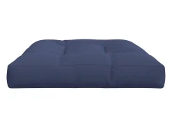 Cojín para sofá de palets de tela azul marino 120x80x12 cm